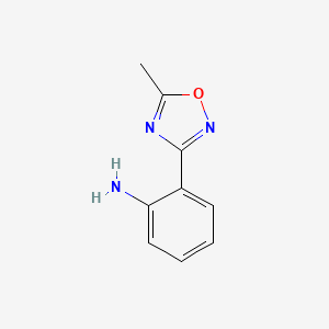 molecular formula C9H9N3O B2569617 2-(5-Methyl-1,2,4-oxadiazol-3-yl)aniline CAS No. 29368-94-3