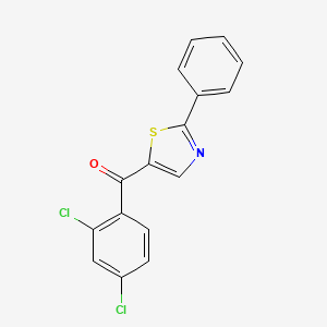 molecular formula C16H9Cl2NOS B2569620 （2,4-二氯苯基）（2-苯基-1,3-噻唑-5-基）甲苯酮 CAS No. 339008-27-4
