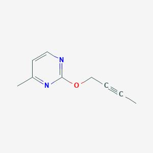 molecular formula C9H10N2O B2569621 2-(But-2-yn-1-yloxy)-4-methylpyrimidine CAS No. 2201695-00-1