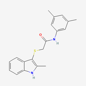 N-(3,5-dimethylphenyl)-2-[(2-methyl-1H-indol-3-yl)sulfanyl]acetamide