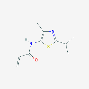 molecular formula C10H14N2OS B2569625 N-(4-Methyl-2-propan-2-yl-1,3-thiazol-5-yl)prop-2-enamide CAS No. 2305556-75-4
