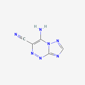 molecular formula C5H3N7 B2569626 4-Amino-[1,2,4]triazolo[5,1-c][1,2,4]triazine-3-carbonitrile CAS No. 61033-27-0