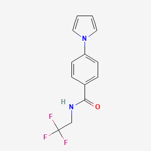 molecular formula C13H11F3N2O B2569627 4-(1H-pyrrol-1-yl)-N-(2,2,2-trifluoroethyl)benzamide CAS No. 1060931-53-4