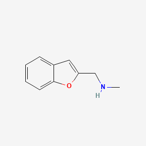molecular formula C10H11NO B2569629 (1-Benzofuran-2-ylmethyl)(methyl)amine CAS No. 34900-01-1; 74377-46-1