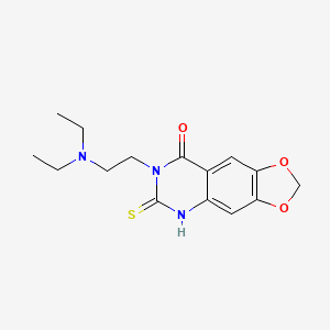 7-[2-(diethylamino)ethyl]-6-thioxo-6,7-dihydro[1,3]dioxolo[4,5-g]quinazolin-8(5H)-one
