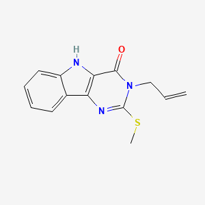 molecular formula C14H13N3OS B2569637 3-allyl-2-(methylthio)-3H-pyrimido[5,4-b]indol-4(5H)-one CAS No. 888444-45-9