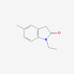 molecular formula C11H13NO B256964 1-ethyl-5-methyl-1,3-dihydro-2H-indol-2-one 