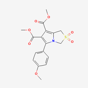 Dimethyl 5-(4-methoxyphenyl)-2,2-dioxo-1,3-dihydropyrrolo[1,2-c][1,3]thiazole-6,7-dicarboxylate