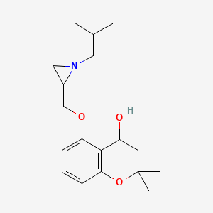 2,2-Dimethyl-5-[[1-(2-methylpropyl)aziridin-2-yl]methoxy]-3,4-dihydrochromen-4-ol
