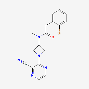 2-(2-Bromophenyl)-N-[1-(3-cyanopyrazin-2-yl)azetidin-3-yl]-N-methylacetamide
