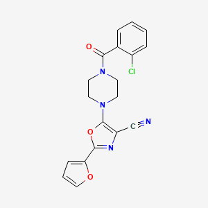 5-(4-(2-Chlorobenzoyl)piperazin-1-yl)-2-(furan-2-yl)oxazole-4-carbonitrile