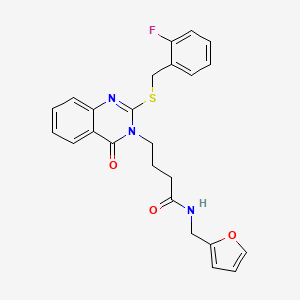 4-[2-[(2-fluorobenzyl)thio]-4-oxoquinazolin-3(4H)-yl]-N-(2-furylmethyl)butanamide