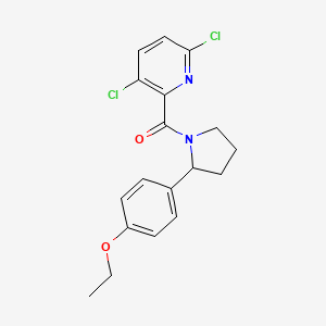 molecular formula C18H18Cl2N2O2 B2569677 (3,6-二氯吡啶-2-基)-[2-(4-乙氧基苯基)吡咯烷-1-基]甲酮 CAS No. 1208856-18-1