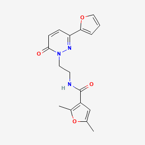 N-(2-(3-(furan-2-yl)-6-oxopyridazin-1(6H)-yl)ethyl)-2,5-dimethylfuran-3-carboxamide
