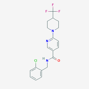 N-[(2-chlorophenyl)methyl]-6-[4-(trifluoromethyl)piperidin-1-yl]pyridine-3-carboxamide