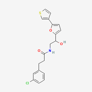 3-(3-chlorophenyl)-N-(2-hydroxy-2-(5-(thiophen-3-yl)furan-2-yl)ethyl)propanamide