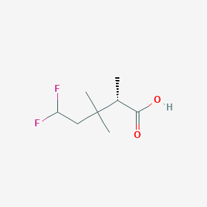 molecular formula C8H14F2O2 B2569699 (2S)-5,5-Difluoro-2,3,3-trimethylpentanoic acid CAS No. 2248173-39-7