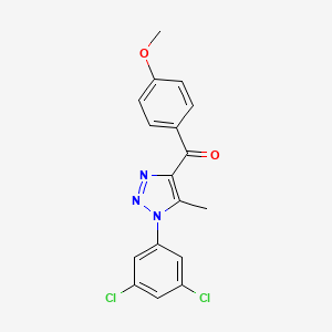 molecular formula C17H13Cl2N3O2 B2569703 [1-(3,5-dichlorophenyl)-5-methyl-1H-1,2,3-triazol-4-yl](4-methoxyphenyl)methanone CAS No. 477858-61-0