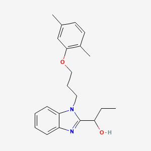 1-{1-[3-(2,5-Dimethylphenoxy)propyl]benzimidazol-2-yl}propan-1-ol