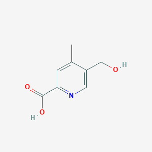 molecular formula C8H9NO3 B2569712 5-(羟甲基)-4-甲基吡啶-2-羧酸 CAS No. 2309458-43-1