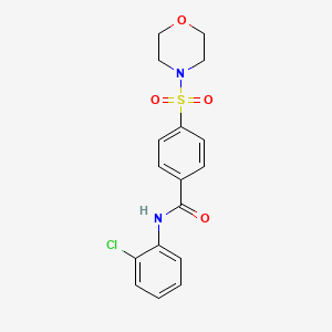 molecular formula C17H17ClN2O4S B2569728 N-(2-Chloro-phenyl)-4-(morpholine-4-sulfonyl)-benzamide CAS No. 313529-17-8