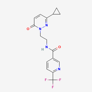 molecular formula C16H15F3N4O2 B2569733 N-(2-(3-cyclopropyl-6-oxopyridazin-1(6H)-yl)ethyl)-6-(trifluoromethyl)nicotinamide CAS No. 2034563-54-5
