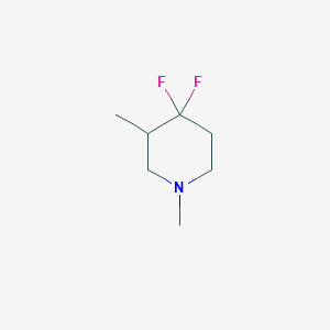 molecular formula C7H13F2N B2569745 1,3-Dimethyl-4,4-difluoropiperidine CAS No. 1429056-23-4