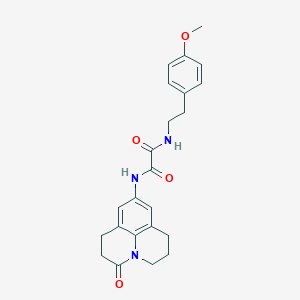 N1-(4-methoxyphenethyl)-N2-(3-oxo-1,2,3,5,6,7-hexahydropyrido[3,2,1-ij]quinolin-9-yl)oxalamide