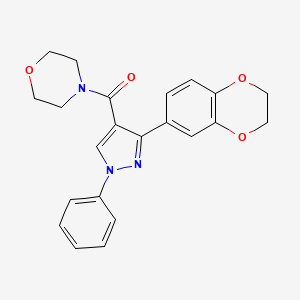 (3-(2,3-dihydrobenzo[b][1,4]dioxin-6-yl)-1-phenyl-1H-pyrazol-4-yl)(morpholino)methanone