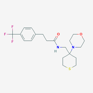 N-[(4-Morpholin-4-ylthian-4-yl)methyl]-3-[4-(trifluoromethyl)phenyl]propanamide