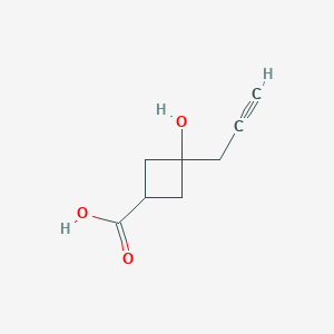 3-Hydroxy-3-(prop-2-yn-1-yl)cyclobutanecarboxylic acid