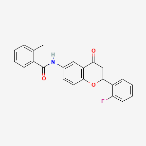 N-[2-(2-fluorophenyl)-4-oxo-4H-chromen-6-yl]-2-methylbenzamide