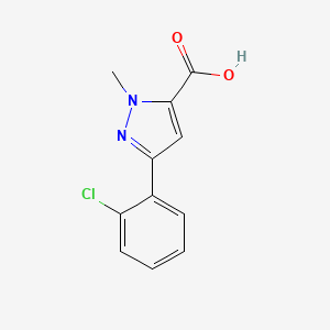 molecular formula C11H9ClN2O2 B2569780 3-(2-chlorophenyl)-1-methyl-1H-pyrazole-5-carboxylic acid CAS No. 1022508-61-7