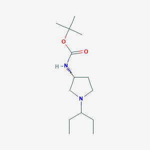 molecular formula C14H28N2O2 B2569782 (R)-tert-Butyl 1-(pentan-3-yl)pyrrolidin-3-ylcarbamate CAS No. 1286208-99-8