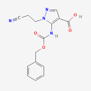 1-(2-Cyanoethyl)-5-(phenylmethoxycarbonylamino)pyrazole-4-carboxylic acid