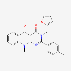 3-(furan-2-ylmethyl)-10-methyl-2-(p-tolyl)pyrimido[4,5-b]quinoline-4,5(3H,10H)-dione