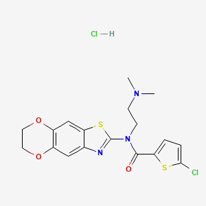 5-chloro-N-(6,7-dihydro-[1,4]dioxino[2',3':4,5]benzo[1,2-d]thiazol-2-yl)-N-(2-(dimethylamino)ethyl)thiophene-2-carboxamide hydrochloride