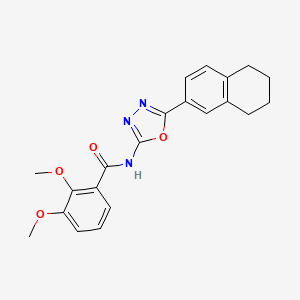 molecular formula C21H21N3O4 B2569792 2,3-dimethoxy-N-(5-(5,6,7,8-tetrahydronaphthalen-2-yl)-1,3,4-oxadiazol-2-yl)benzamide CAS No. 895444-54-9