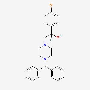 molecular formula C25H27BrN2O B2569803 2-(4-Benzhydrylpiperazin-1-yl)-1-(4-bromophenyl)ethanol CAS No. 156810-04-7