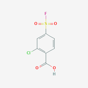 molecular formula C7H4ClFO4S B2569814 2-氯-4-(氟磺酰基)苯甲酸 CAS No. 1934852-61-5