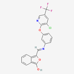 3-[(3-{[3-chloro-5-(trifluoromethyl)-2-pyridinyl]oxy}anilino)methylene]-2-benzofuran-1(3H)-one