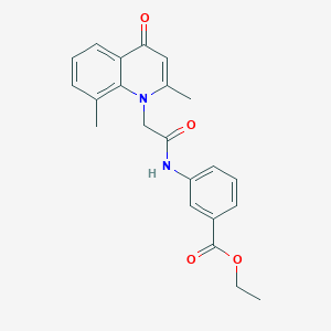 Ethyl 3-[[2-(2,8-dimethyl-4-oxoquinolin-1-yl)acetyl]amino]benzoate