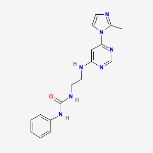 1-(2-((6-(2-methyl-1H-imidazol-1-yl)pyrimidin-4-yl)amino)ethyl)-3-phenylurea