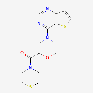 (4-Thieno[3,2-d]pyrimidin-4-ylmorpholin-2-yl)-thiomorpholin-4-ylmethanone