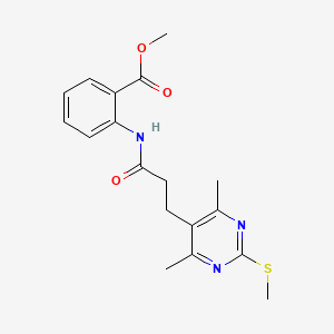Methyl 2-{3-[4,6-dimethyl-2-(methylsulfanyl)pyrimidin-5-yl]propanamido}benzoate