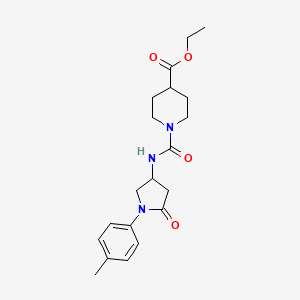 Ethyl 1-((5-oxo-1-(p-tolyl)pyrrolidin-3-yl)carbamoyl)piperidine-4-carboxylate