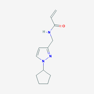 N-[(1-Cyclopentylpyrazol-3-yl)methyl]prop-2-enamide