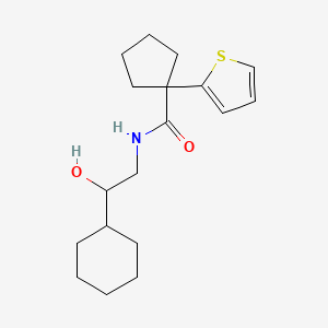 N-(2-cyclohexyl-2-hydroxyethyl)-1-(thiophen-2-yl)cyclopentanecarboxamide