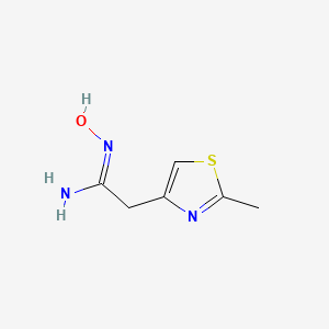 molecular formula C6H9N3OS B2569860 (Z)-N'-HYDROXY-2-(2-METHYL-1,3-THIAZOL-4-YL)ETHANIMIDAMIDE CAS No. 926233-18-3