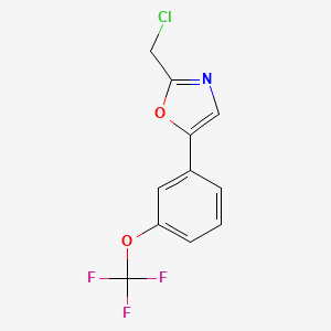 B2569866 2-(Chloromethyl)-5-[3-(trifluoromethoxy)phenyl]-1,3-oxazole CAS No. 2248301-08-6